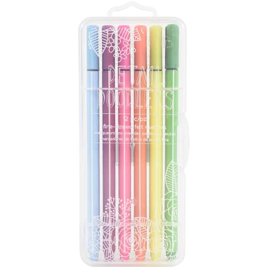American Crafts&#x2122; Detail Doodlers Brights Fine Felt Tip Markers, 12ct.